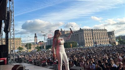 أول فنانة عربية.. كارول سماحة تتألق في حفلها بالسويد بحضور جماهيري ضخم