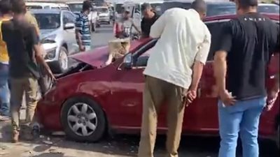 إصابة شخصين في حادث تصادم أعلى الطريق الدائري | فيديو