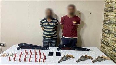 بقصد الإتجار.. القبض على شخصين بحوزتهما أسلحة نارية بالدقهلية 