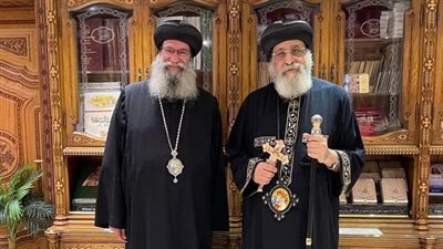 البابا تواضروس الثاني يستقبل الأنبا سوريال عضو مجلس الكنائس العالمي