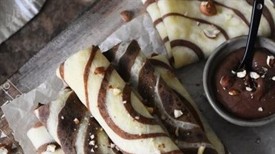 طريقة عمل الكريب الحلو بالكاكاو وتايجر الشيكولاتة.. 16 حشوة لذيذة