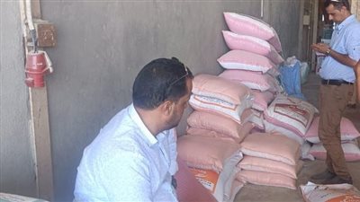 ضبط 20 طن دقيق و5 أطنان سكر مجهولة المصدر بالمنوفية