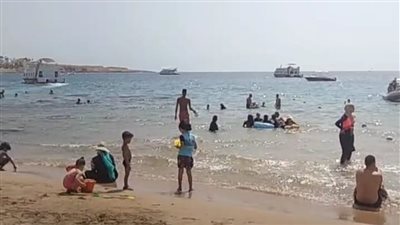 رغم حادث سمكة القرش بدهب.. إقبال كبير من السائحين والزوار على شواطئ شرم الشيخ | بث مباشر