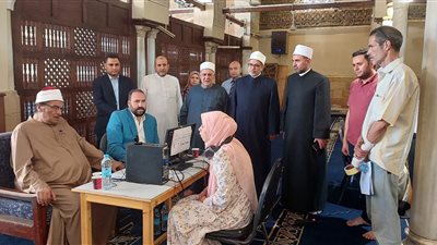 الدكتور سلامة داود يتابع اختبارات مسابقة القرآن الكريم بالجامع الأزهر 