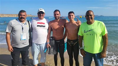 ذهبية وفضية لـ مروان العمراوي وأحمد رضوان بدورة ألعاب البحر المتوسط الشاطئية