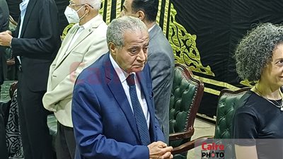 وزيرا الشباب والتموين ومنير فخري عبد النور يقدمون واجب العزاء في زوج السفيرة مشيرة خطاب