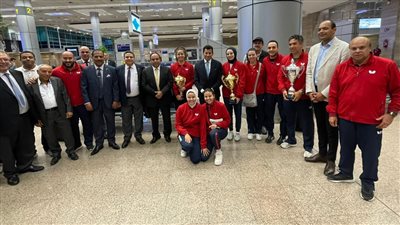 وزير الرياضة يستقبل بعثة مصر لتنس الطاولة بعد حصد المركز الأول في بطولة إفريقيا