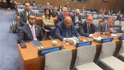 وزير الخارجية يلقي كلمة خلال قمة الطموح المناخي بنيويورك 