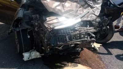 إصابة 8 أشخاص في تصادم سيارتين أعلى الطريق الأوسطي القادم من السويس