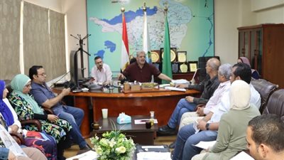 مياه الفيوم: اجتماع لمناقشة معوقات التشغيل لمحطات معالجة الصرف الصحي باطسا وتطون والعجميين