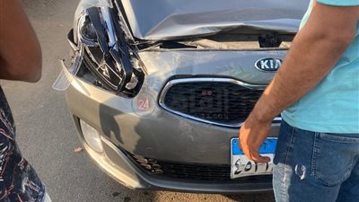 إصابة شخص إثر تصادم سيارة أعلى الطريق الدائري بمحور 26 يوليو