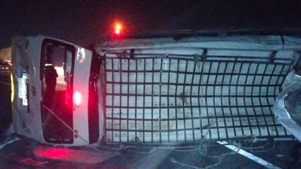 حادث تصادم بطريق