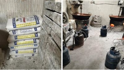 ملبن وحلوى منتهية الصلاحية.. ضبط صاحب مصنع دون ترخيص بحلوان