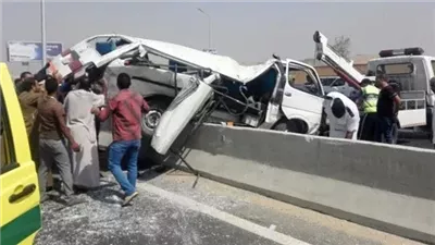 مصرع شخص وإصابة آخر في حادث تصادم بطريق العين السخنة