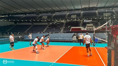 منتخب الطائرة يختتم استعداداته لمواجهة أمريكا