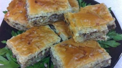 طريقة عمل الجلاش باللحمة المفرومة دون لبن وبيض