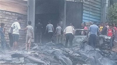 مصدر بمحليات المنوفية: مخزن الأسفنج المحترق غير مرخص