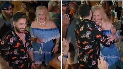 بعد رقصها مع تامر حسني بالساحل الشمالي.. نادية الجندي: كل صوري بتطلع تريند