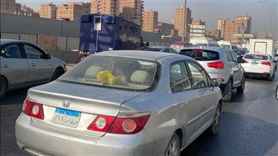 تكدس مروري بالطريق الدائري عند نزلة قليوب |صور 