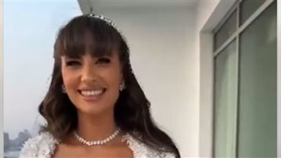 نانسي نور بعد عقد قرانها: أنا وتامر عاشور محظوظين ببعض