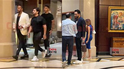 رامي جمال وأوس أوس ومصطفى حجاج.. أبرز حضور حفل زفاف تامر عاشور ونانسي نور | صور