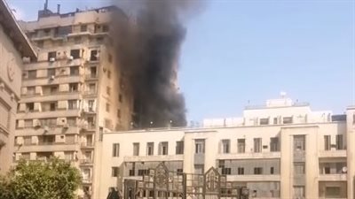 اندلاع حريق بمحيط سينما ميامي بطلعت حرب والحماية المدنية تحاول السيطرة