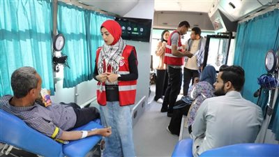 المنيا تشارك في الحملة الشعبية للتبرع بالدم لصالح الشعب الفلسطيني | صور