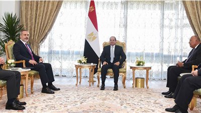 السيسي يبحث مع وزير الخارجية التركي خطورة الوضع بغزة وتهديده لاستقرار المنطقة
