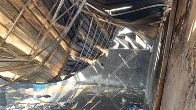 10 صور ترصد آثار حريق مصنع الأحذية بالمرج