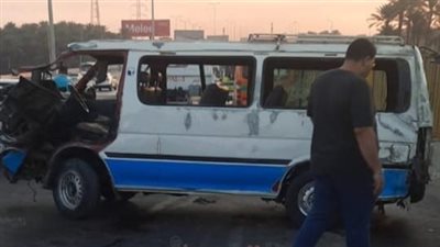 إصابة 9 أشخاص إثر انقلاب ميكروباص أعلى محور 26 يوليو المتجه إلى ميدان لبنان