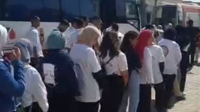 طلاب جامعة المنيا يشاركون في حملة التبرع بالدم لصالح الشعب الفلسطيني | بث مباشر