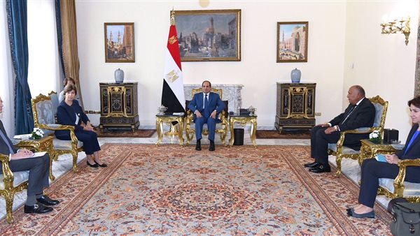 السيسي ووزيرة خارجية