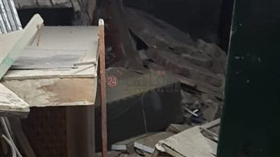 انهيار سقف غرفة داخل عقار بالعمرانية | صور 