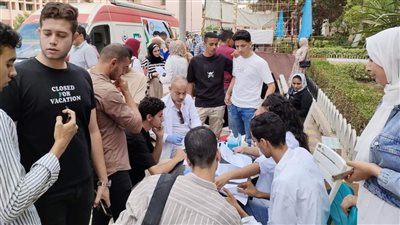 دعما للقضية.. جامعة المنوفية تبدأ حملة تبرع بالدم لصالح ضحايا غزة | صور