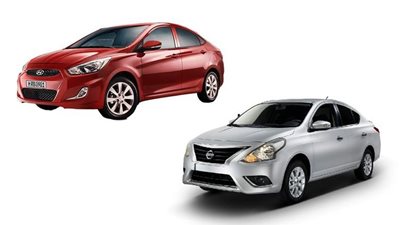 الفرق بين سيارتي نيسان صني وهيونداي أكسنت RB في مصر