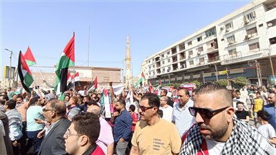 افتحولنا الحدود واحنا هنطرد اليهود.. آلاف المواطنين ببني سويف يتظاهرون دعما للقضية الفلسطينية | صور 