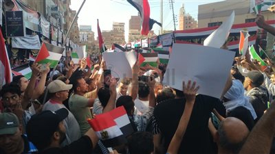 فلسطين هي القضية.. المئات يتجمعون في المنوفية للتنديد بالعدوان على غزة