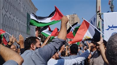 لا لتهجير الفلسطينيين.. أهالي الشرقية يحتشدون في ميدان المحافظة لـ دعم القضية الفلسطينية