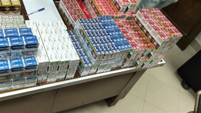 التحفظ على 1800 عبوة سجائر مجهولة المصدر في حملة تموينية بالقليوبية