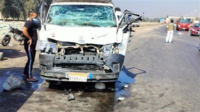 ننشر أسماء المصابين والصور الأولى في حادث انقلاب سيارة ميكروباص بالغربية 