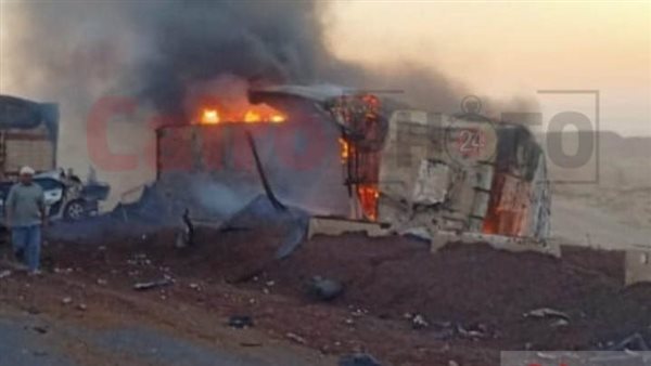 جانب من حادث تصادم