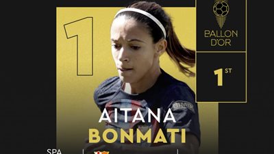 رسميًا.. إيتانا بونماتي تفوز بـ الكرة الذهبية للسيدات في حفل بالون دور