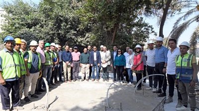 مستشار رئاسة الجمهورية ومساعد وزير الإسكان ورئيس جهاز التنسيق الحضاري يتفقدون مشروع تطوير حديقة الأزبكية