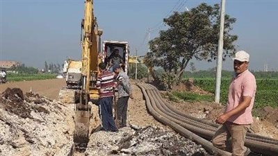 توصيل الغاز الطبيعي لقريتي أبشادي وكفر الشبع بالمنوفية