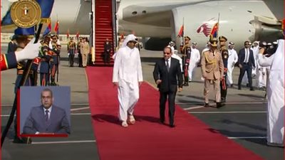 الرئيس السيسي يعقد مباحثات مع تميم بن حمد آل ثاني أمير دولة قطر 