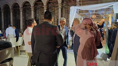 فتحي عبد الوهاب وباهر دويدار أول حضور عقد قران المؤلف هاني سرحان وبسمة داود | صور