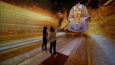 افتتاح معرض توت عنخ آمون التفاعلي بالمتحف المصري الكبير | فيديو 