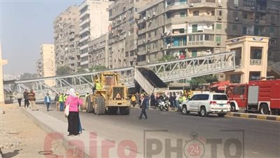 التحفظ على سائق السيارة المتسبب في سقوط كوبري عرابي| صور وفيديو