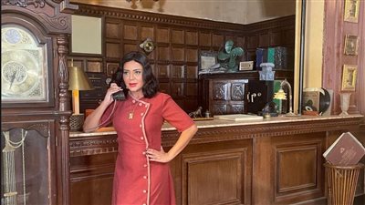 بـ لوك الزمن الجميل.. لقطات من كواليس تصوير رانيا يوسف مسلسل السرداب