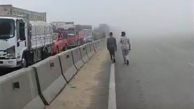 بسبب الشبورة الكثيفة.. غلق الطريق الإقليمي بالمنوفية تجنبا للحوادث